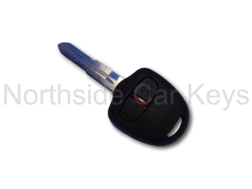 Mitsubishi bladed remote key 2 buttons with red light
