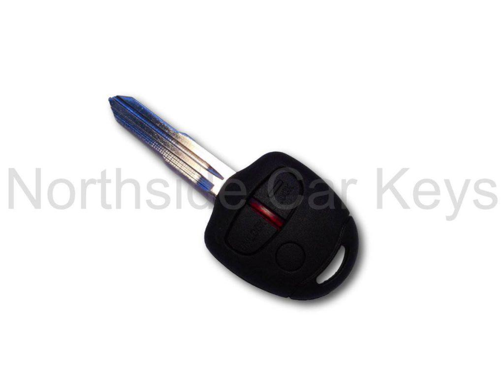 Mitsubishi bladed remote key 3 buttons with red light