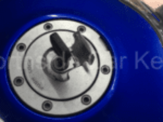 Honda CBR1100 Motorcycle key in ignition