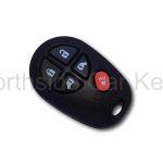 Toyota central locking remote control oval shape 5 button lock, unlock, 2 side doors and panic buttons
