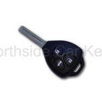 Triangle shape remote key for Toyota 3 button lock, unlock and boot buttons