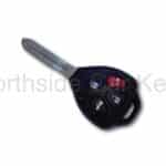 Triangle shape remote key for Toyota 4 button lock, unlock, boot and panic buttons