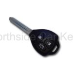 Triangle shape remote key for Toyota 3 button lock, unlock and side door buttons