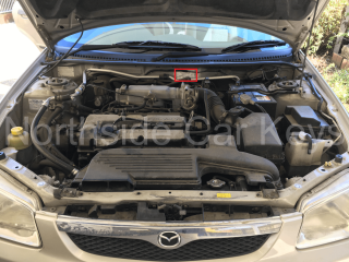VIN Plate Example Under Bonnet VIN plate under bonnet of car