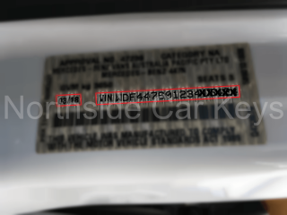 VIN Sticker Passenger side door well VIN Sticker Passenger side door well shows VIN number printed and year/month of manufacture