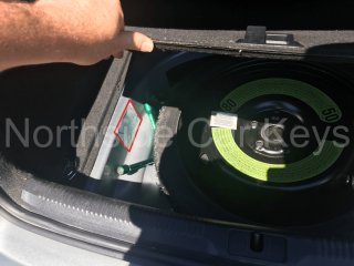 VIN Sticker location VW Audi Spare Tyre Compartment VIN Sticker location VW Audi Spare Tyre Compartment under the boot