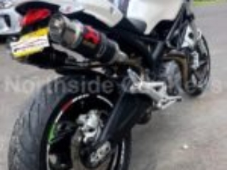 2010 DUCATI 696 MONSTER MOTORCYCLE rear view