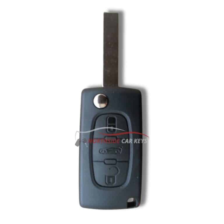 Peugeot 3 button remote key,from Northside Car Keys