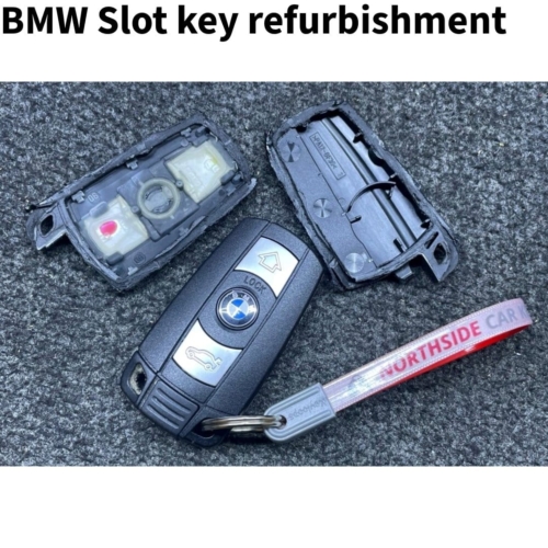 BMW slot key looks new with a new casing replaced by Northside Car Keys