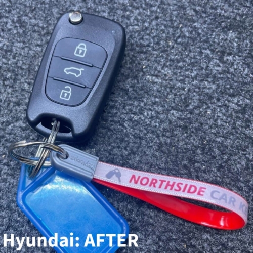 Hyundai flip key with new casing shell after repair done