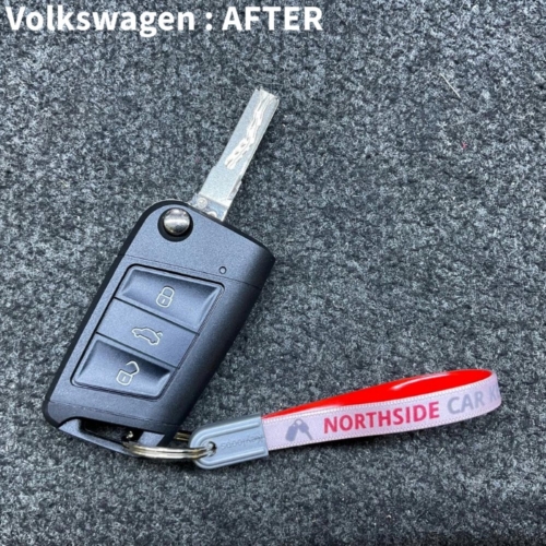 Volkswagen VW flip key with brand new shell and secure blade attached