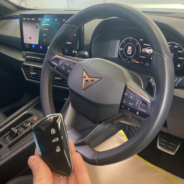 Cupra Smart key replaced on stolen and recovered vehicle at one of our partner car repair centres